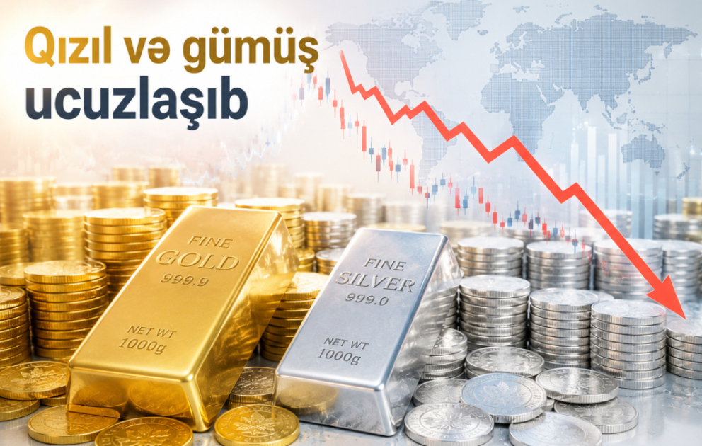 Qızıl və gümüş ucuzlaşıb VİDEO