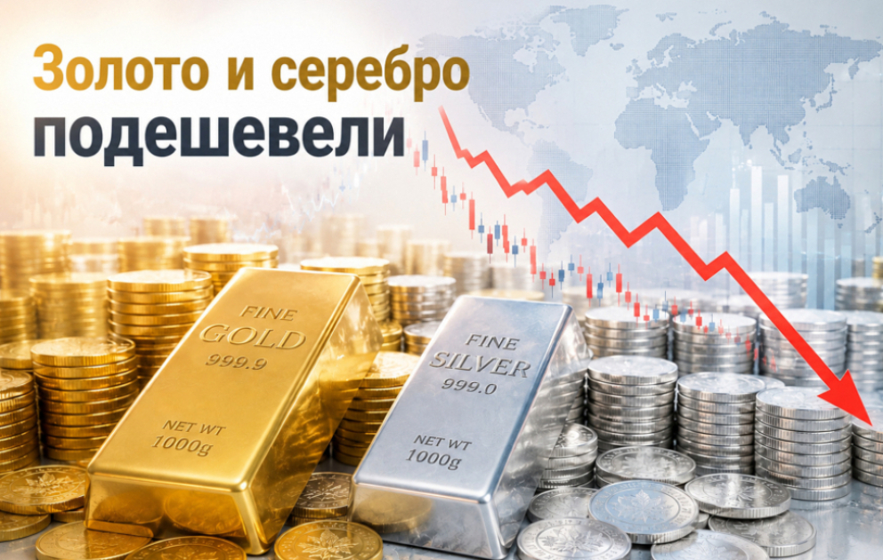 Цены на золото и серебро снизились ВИДЕО