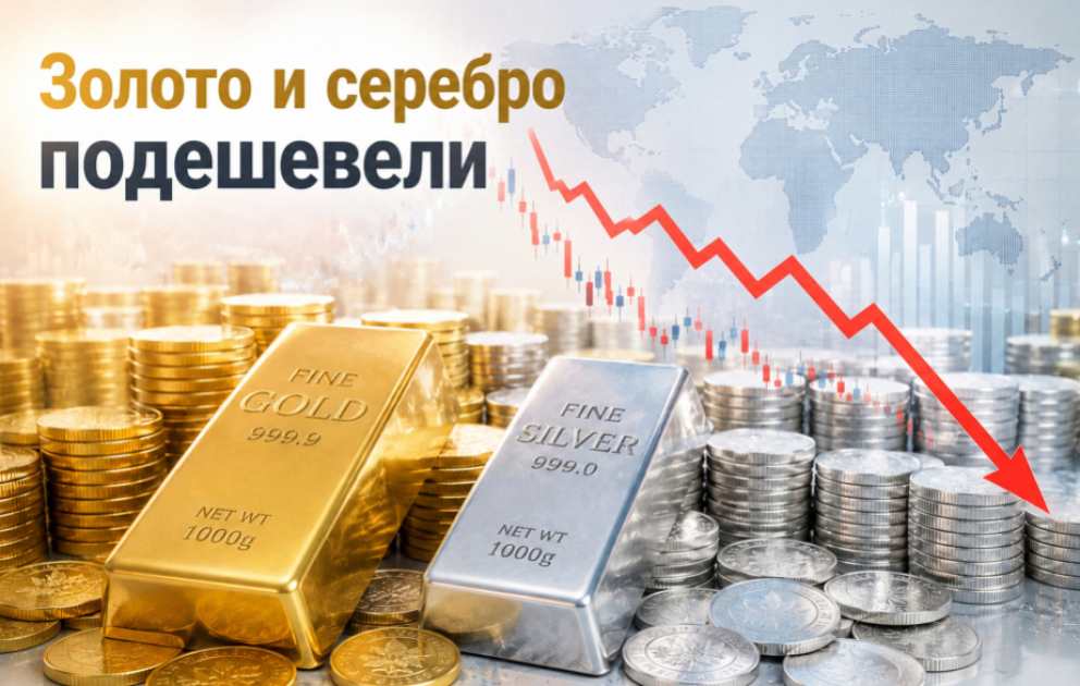 Цены на золото и серебро снизились ВИДЕО