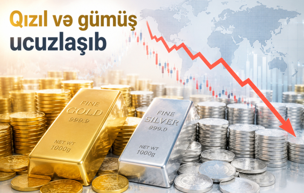 Qızıl və gümüş ucuzlaşıb VİDEO