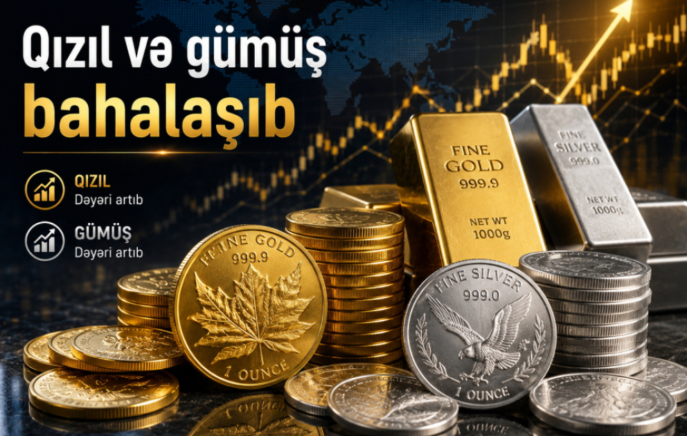 Qızıl və gümüş bahalaşıb VİDEO