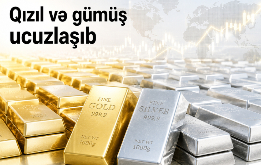Qızıl və gümüş ucuzlaşıb VİDEO