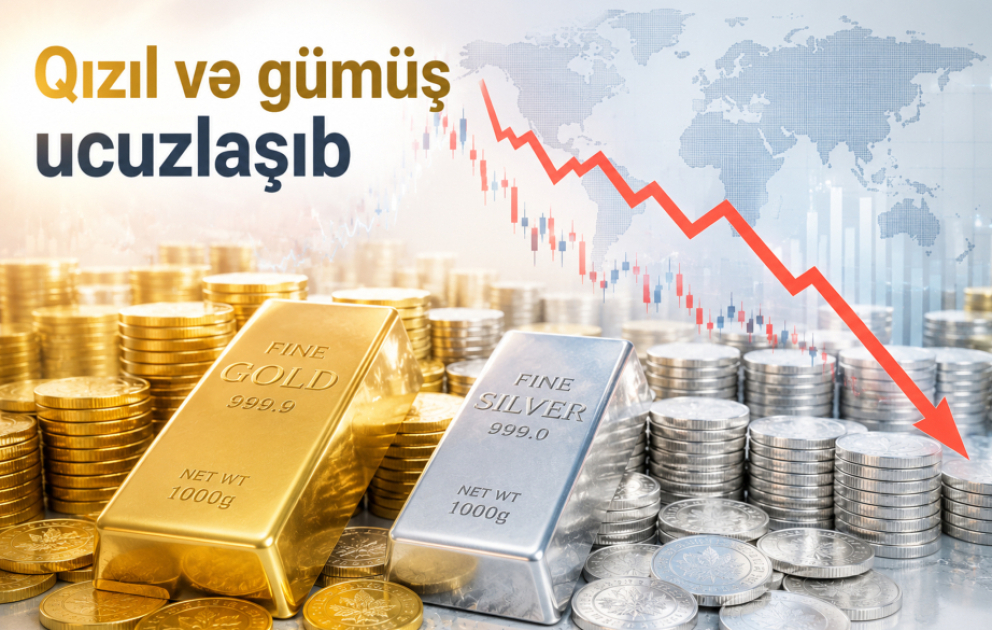 Qızıl və gümüş ucuzlaşıb VİDEO