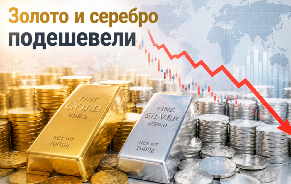 Цены на золото и серебро снизились ВИДЕО
