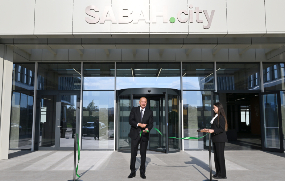 Le président Ilham Aliyev participe à l'inauguration de la première phase du campus d'innovation « SABAH.city » VIDEO