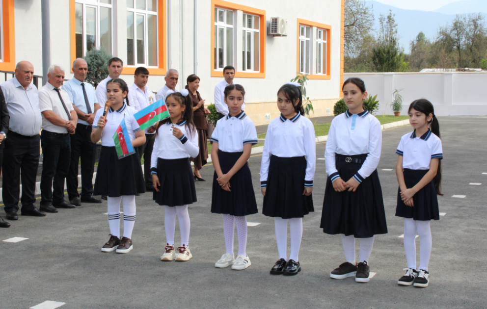 Balakənin Bedağar kəndində yeni məktəb binası istifadəyə verilib VİDEO