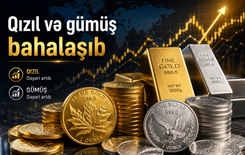 Qızıl və gümüş bahalaşıb VİDEO