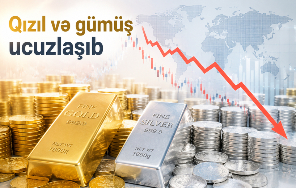 Qızıl və gümüş ucuzlaşıb VİDEO