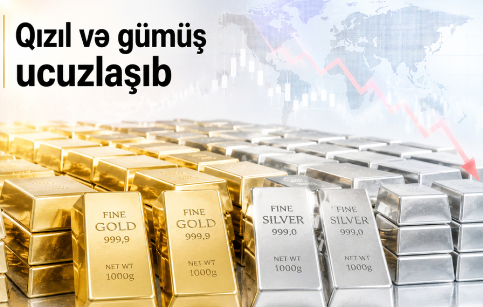 Qızıl və gümüş ucuzlaşıb VİDEO