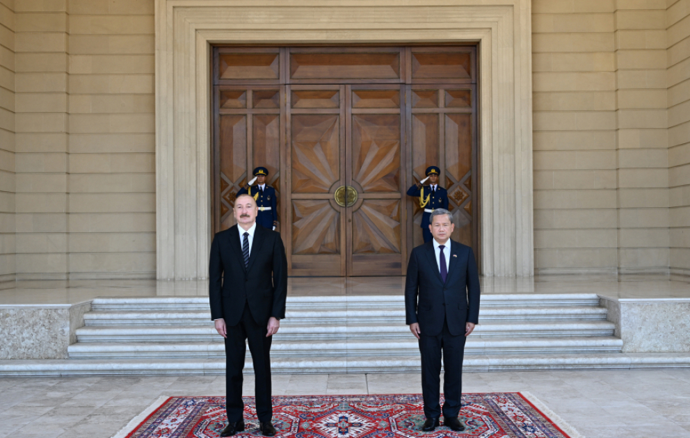 Offizieller Empfang von Premierminister des Königreichs Kambodscha in Baku VIDEO