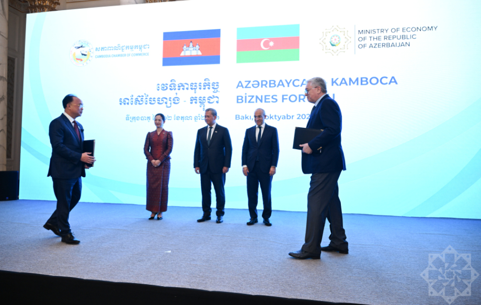 Azərbaycan və Kamboca Ticarət Palataları arasında Anlaşma Memorandumu mübadilə edilib VİDEO