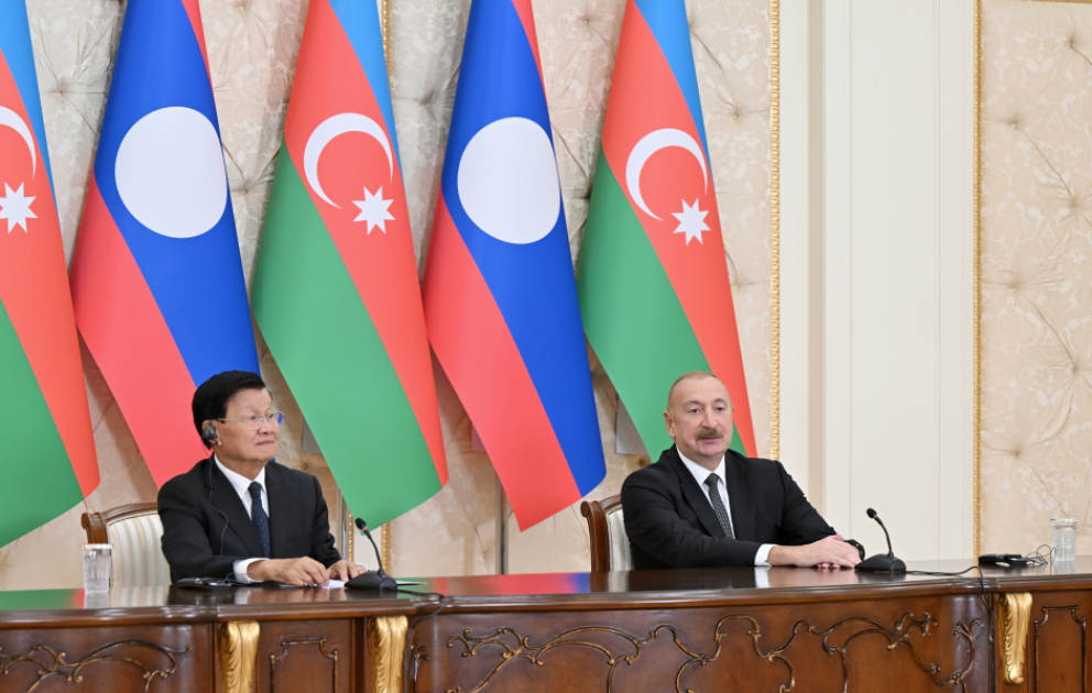 Les présidents azerbaïdjanais et laotien font des déclarations à la presse VIDEO