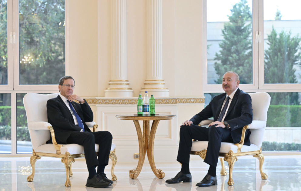 Prezident İlham Əliyevin İsrail Prezidenti ilə görüşü olub VİDEO