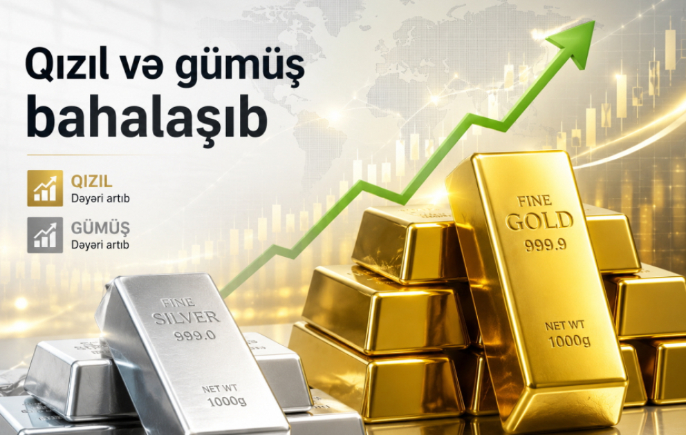 Qızıl və gümüş bahalaşıb VİDEO