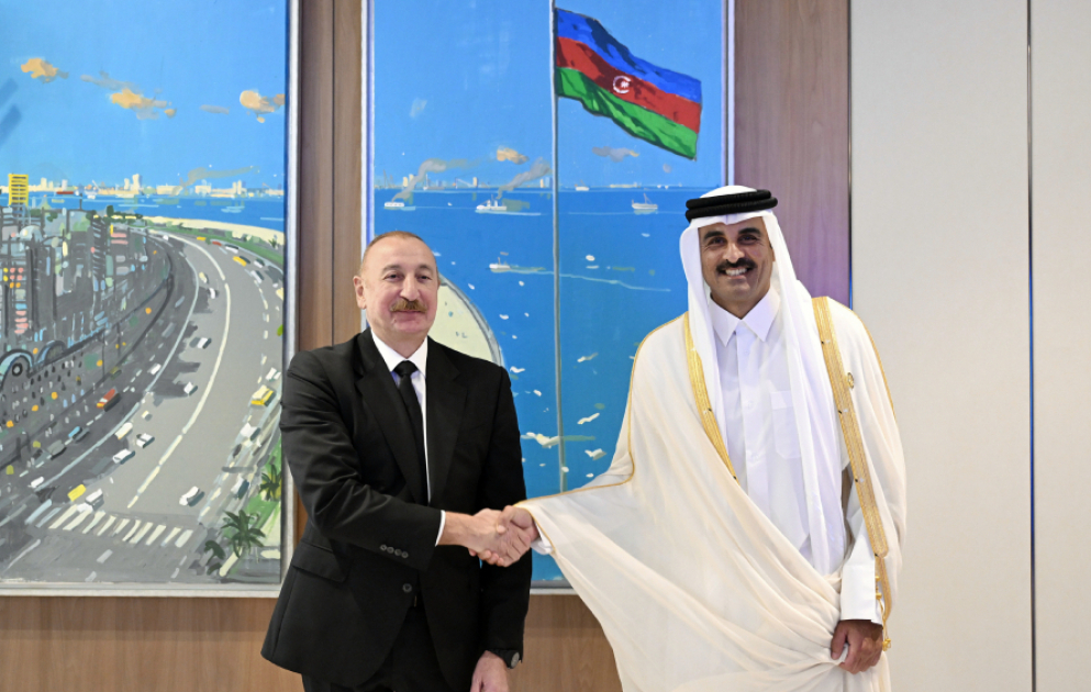 Le président azerbaïdjanais s’entretient avec l’émir de l’Etat du Qatar