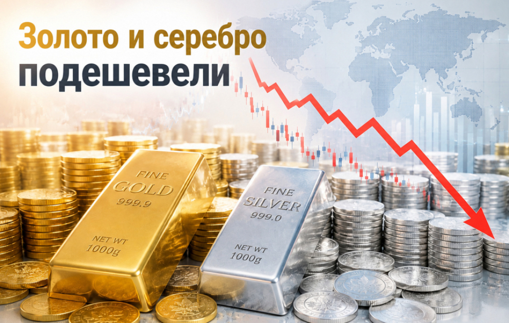 Золото и серебро подешевели ВИДЕО
