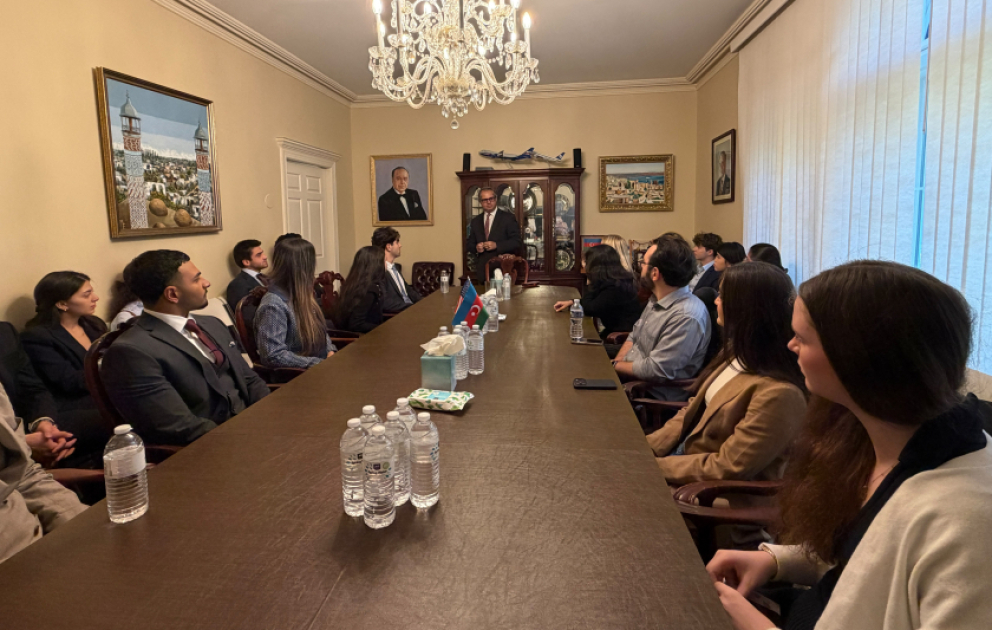 В посольстве Азербайджана в США состоялась встреча со студентами Университета Джорджа Вашингтона ВИДЕО