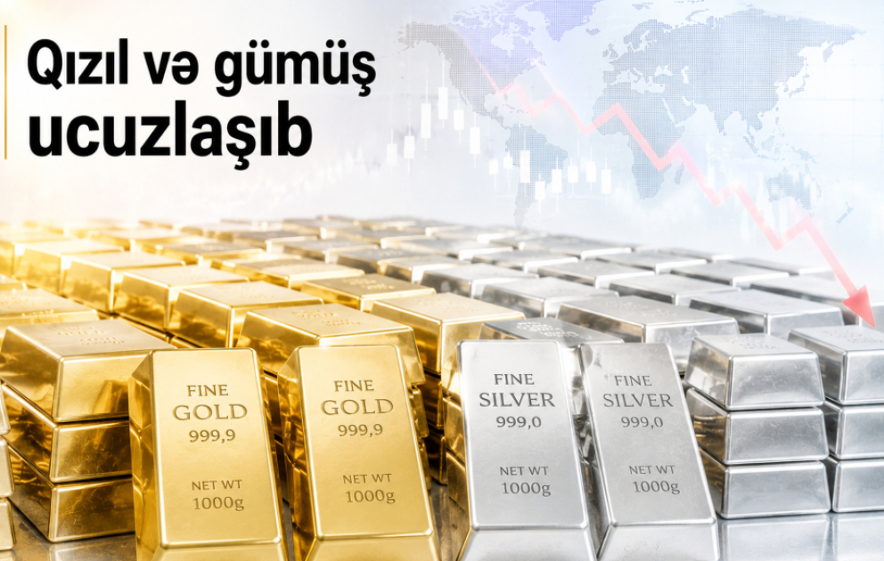 Qızıl və gümüş ucuzlaşıb VİDEO