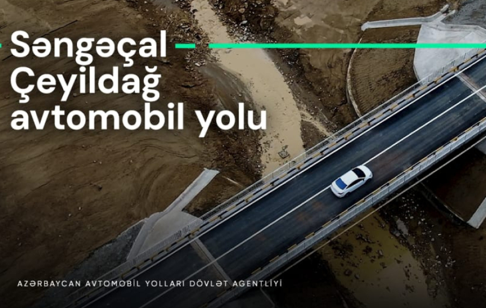 Qaradağda sel nəticəsində dağılmış körpünün yerində yenisi tikilib VİDEO