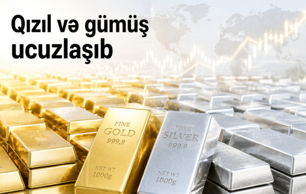 Qızıl və gümüş ucuzlaşır VİDEO
