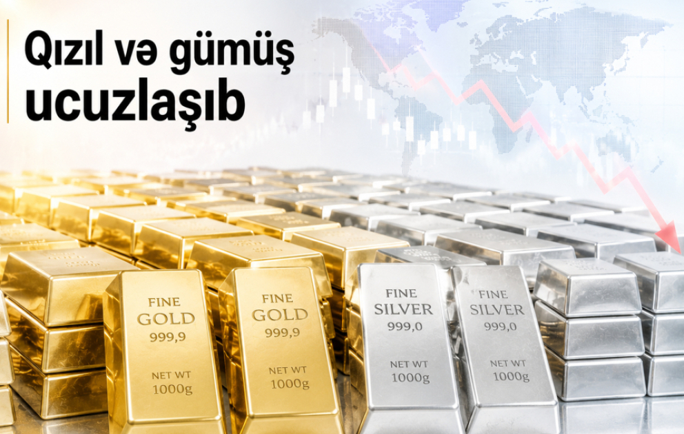 Qızıl və gümüş ucuzlaşıb VİDEO
